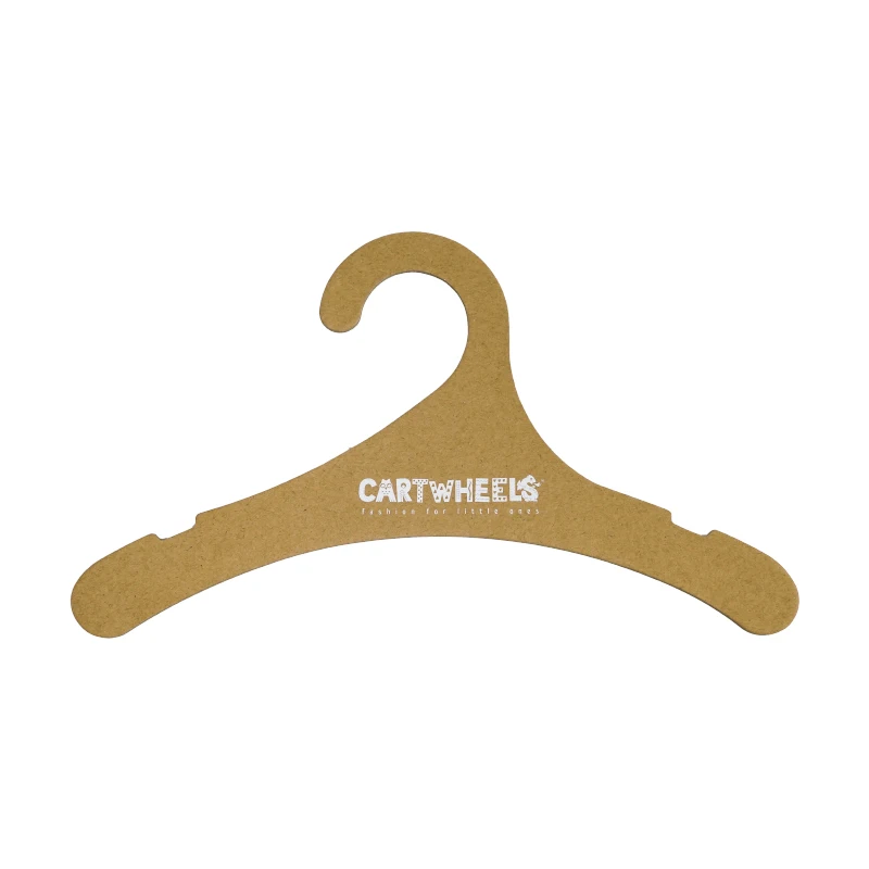 FSC Certification Factory Supply Wholesale Customized Logo Printed Kraft Paper Hangers For Baby