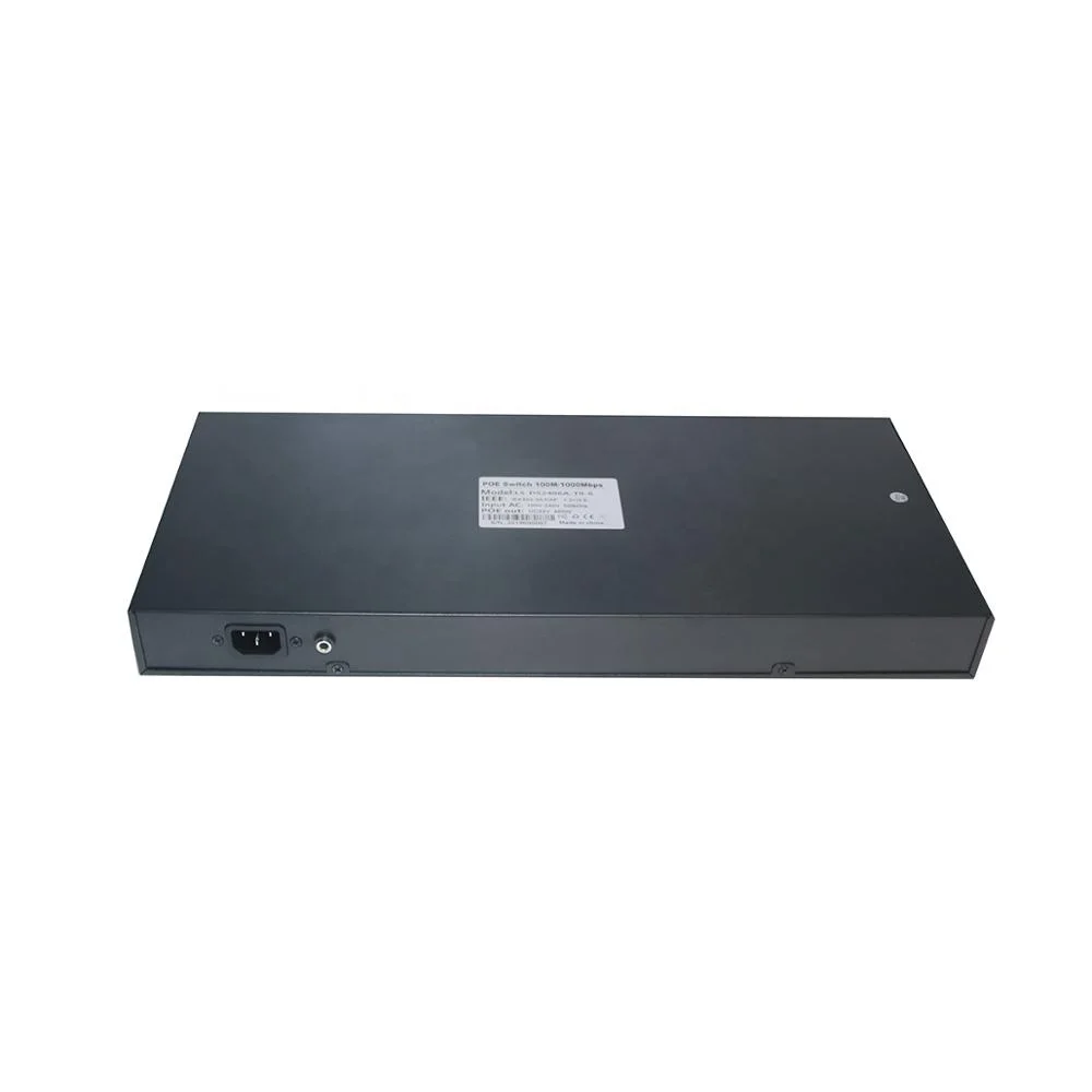 Industrial Switch 10/100/1000Mbps ethernet 24 port poe switch 48V 52V 0.5A 1.5a for Hikv IP Camera