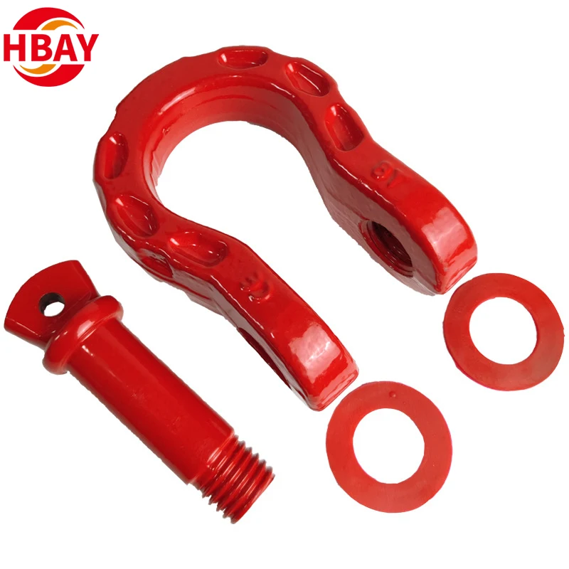 American 4.75 Tons Off-Road Vehicle Trailer Accessories Thickened Alloy Steel Arm Bow Shackles Trailer Hook Custom