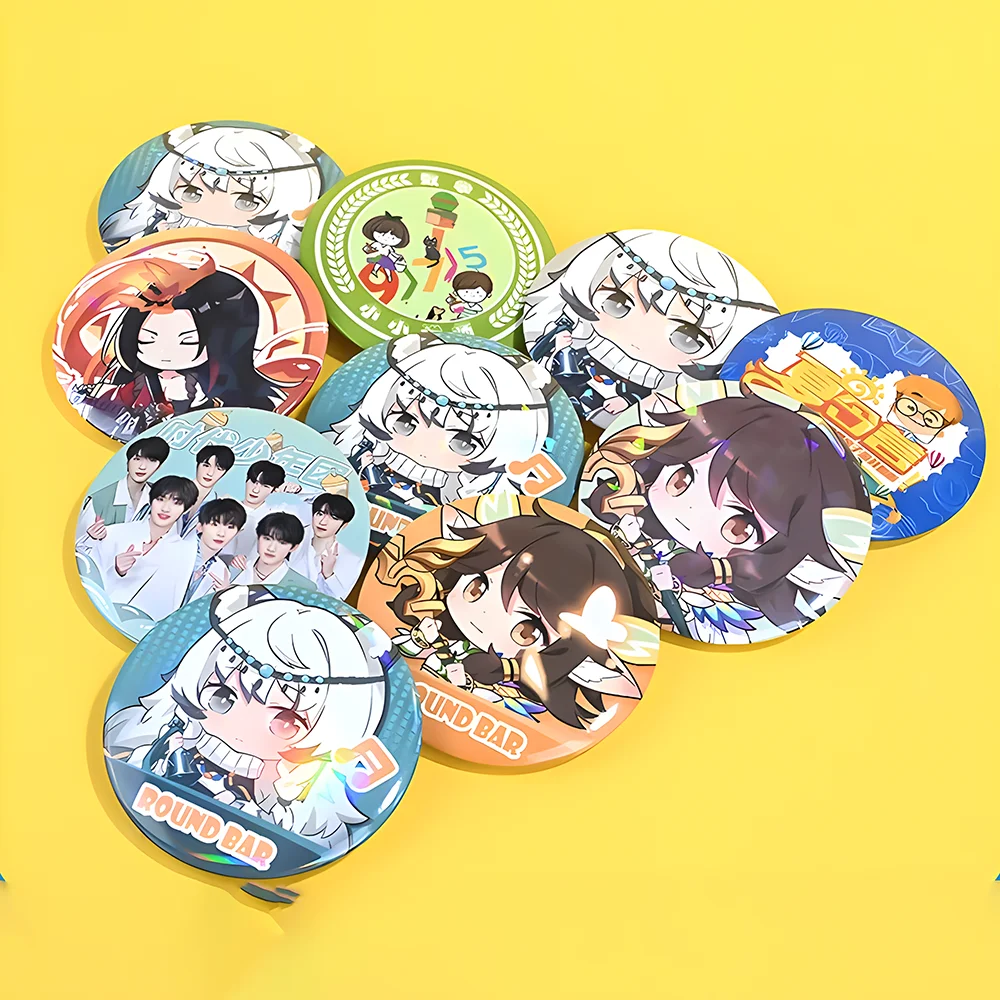 China Manufacturer Supply Round Tinplate Badges Button Custom Sublimation Pin back Magnetic Brooch Button Badge