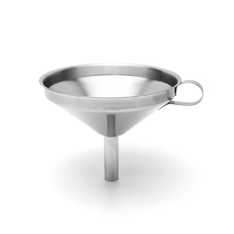Kitchen Gadgets 4 Inch Stainless Steel Funnel Filter Large Diameter  Jam Liquid Funnel