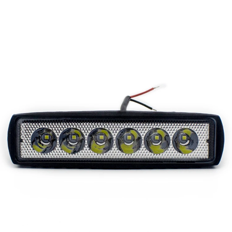 
12V 18W 6 inch slim plastic light bar offroad driving light front auto lamp led working light for Car SUV 