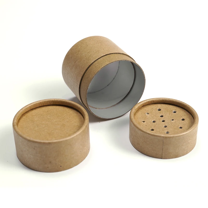 Loose Powder Sieve Hole Round Tube Kraft Paper Tube Round Packaging Food Grade Paper Tube