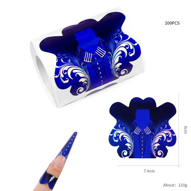Professional Customized 100pcs Laser Butterfly Nail Extension Form
