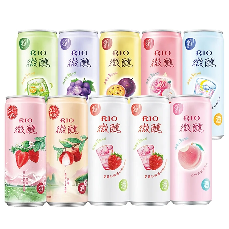330ml Fruit Peach Rose Grape Strawberry Flavored Alcoholic Cocktail Drinks Exotic Fruity Wine Drinks