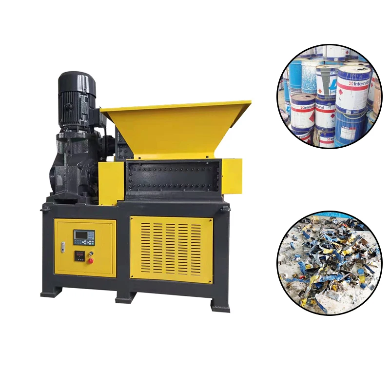Mini Double Shaft Garbage Shredding Scrap Metal Shredder Machine for Plastic Recycling