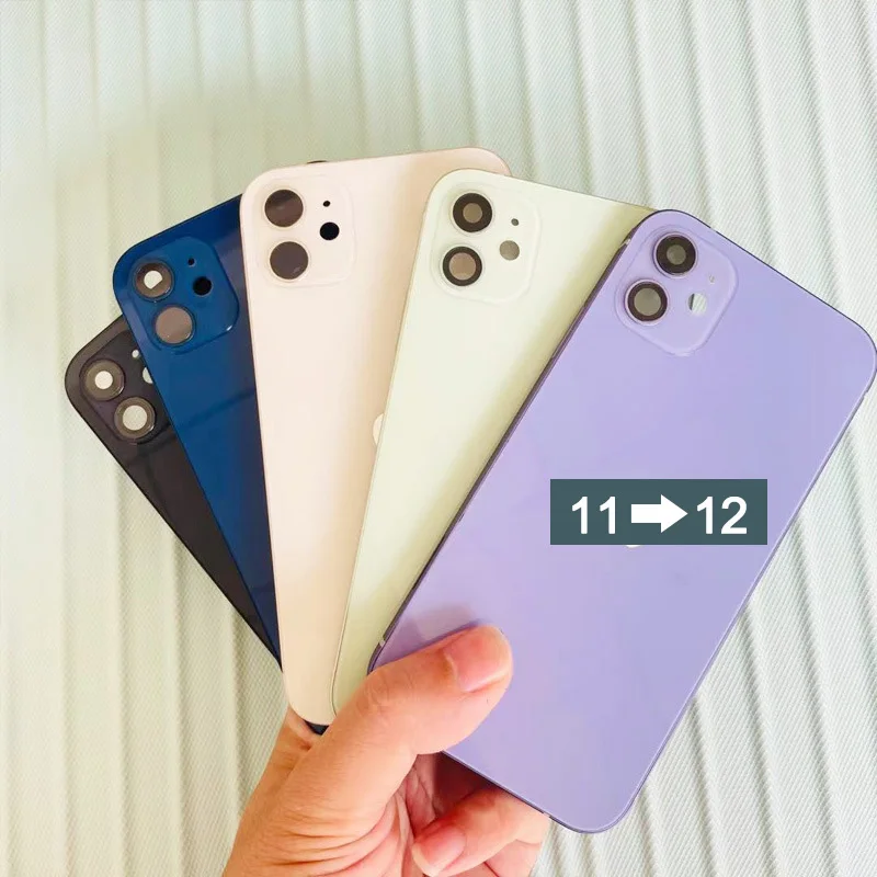 Конвертировать 11 до 12 13Pro 14Pro задняя крышка DIY корпус с логотипом для iPhone 11 изменить на 12 13 14 Pro