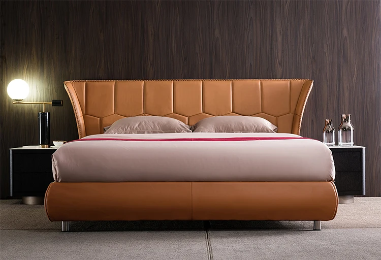 
Leather Modern King Bed or Double bed Cheapest Price 