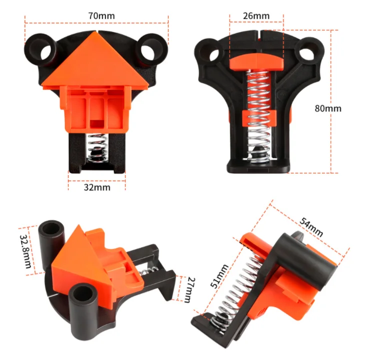 
FUNTA 60/90/120 Degree Right Angle Clamps Adjustable Swing Clip Holding Corners, Corner mate, Corner Clamp 