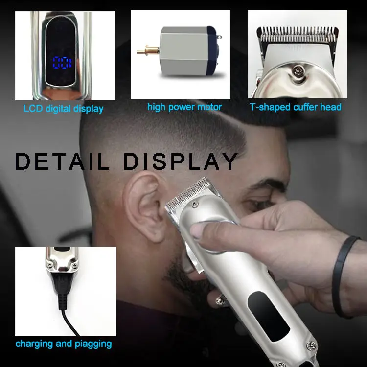 hot selal Customized Professional Rechargeable Cordless Electric Men hair trimmer