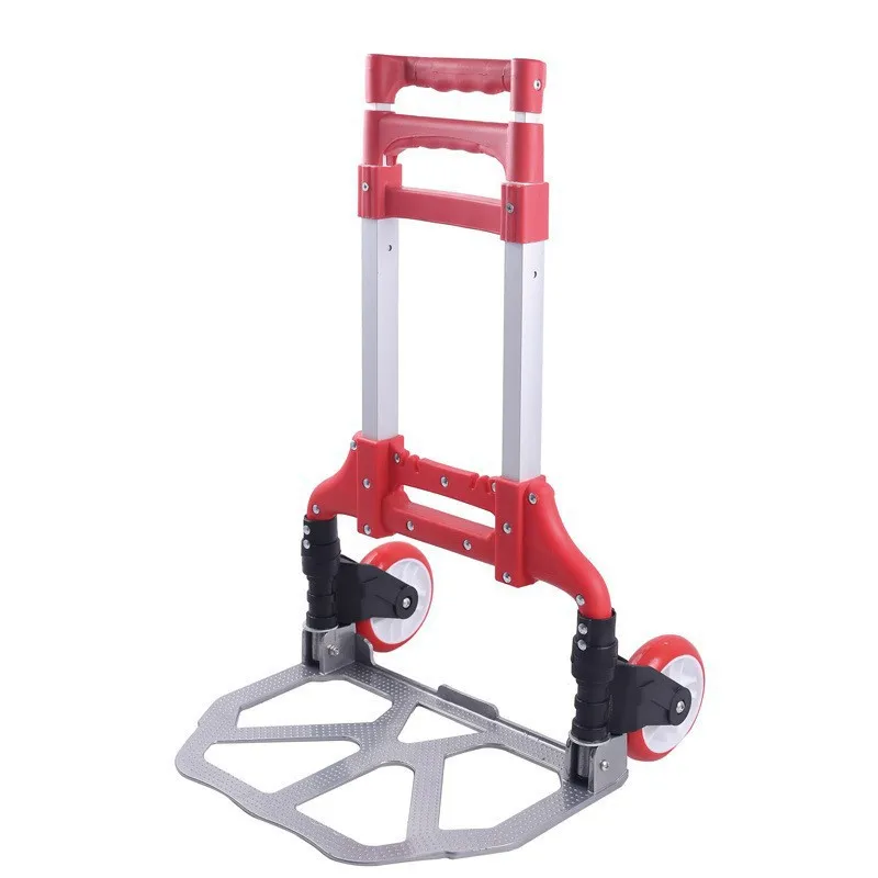 All Terrain Stair Climbing Cart Hand Truck with Bungee Cord Folding Trolley for Upstairs Cargo with Bag