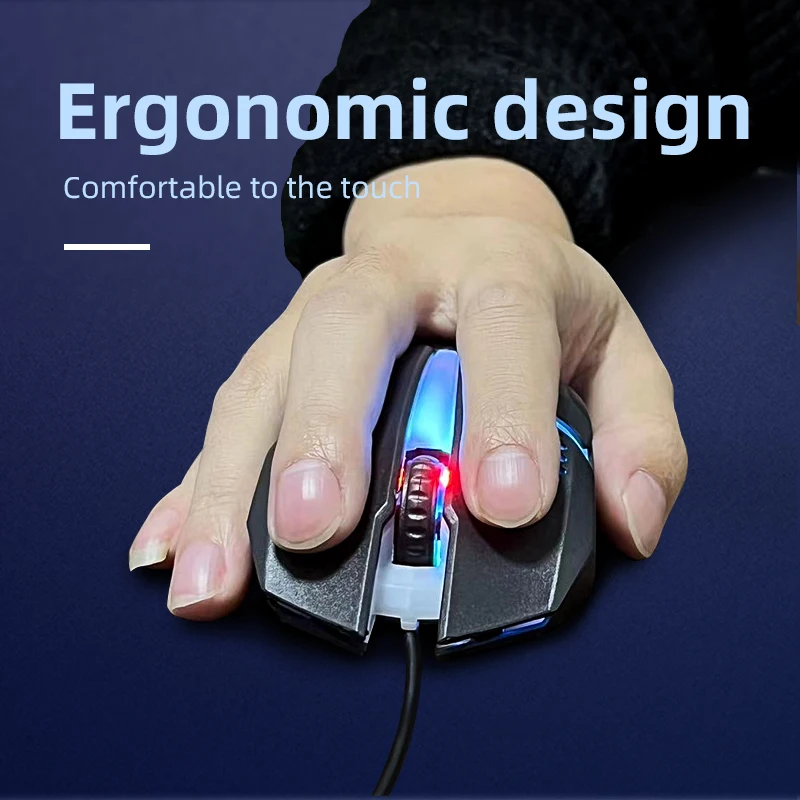Популярная USB игровая мышь геймеры эргономичная оптическая для спортивных