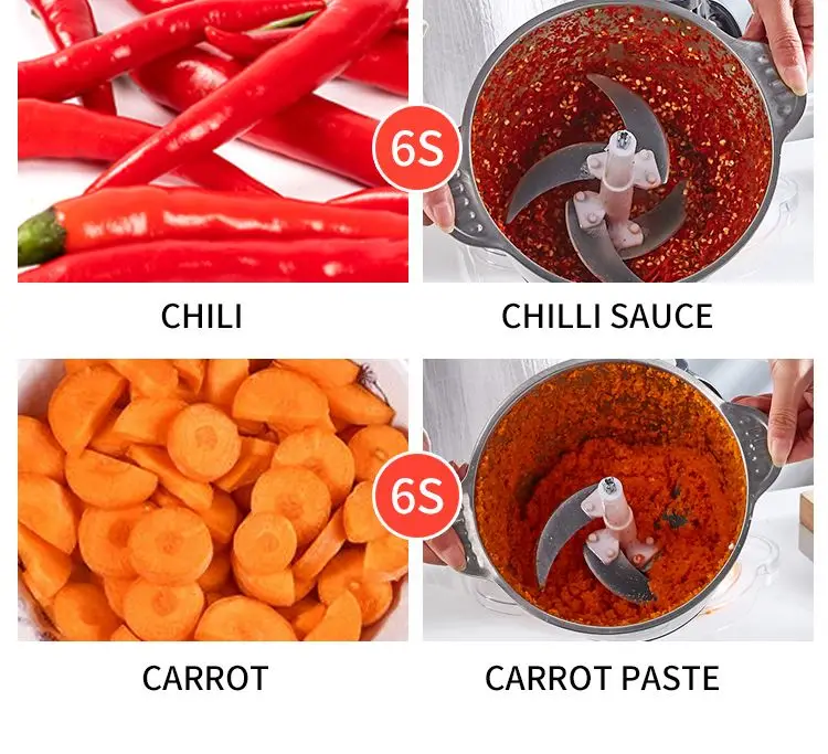 2L 3L 4L 6L Capacity fufu chopper, mixer mincer automatic purpose mini meat grinder/