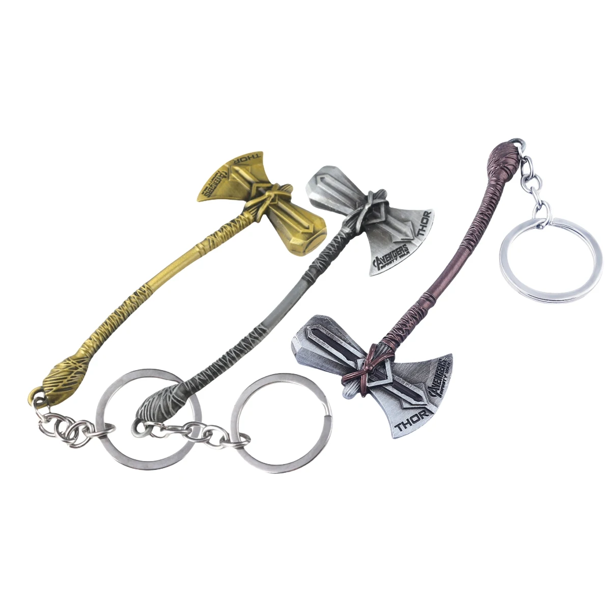 Wholesale Creative Thor Hammer Key Chain Mythology Marvel Avenger Metal Keychain Pendants for Boys