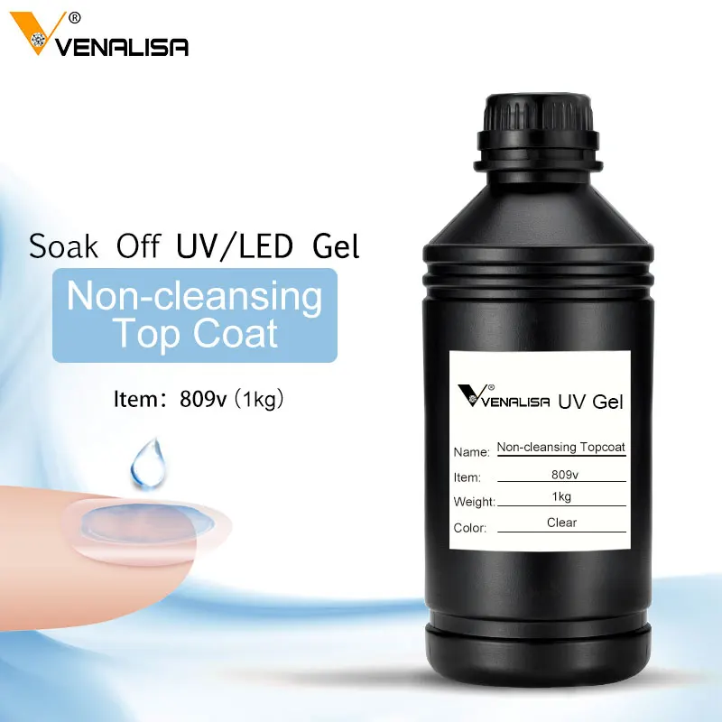 VENALISA private Label UV GEL 1KG  Enamel Nail Matt Gel Polish uv nail OEM Bulk package 1000ml base matt top coat gel varnish