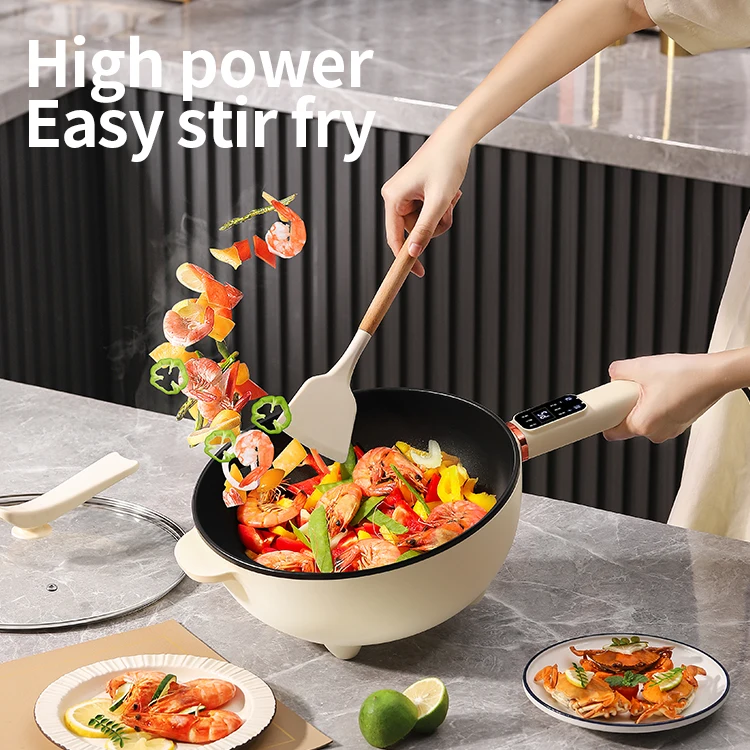 Hot-pot Household Multifunction ElectricHot Pot Steak Frying Pan Non-Stick CookerElectric Cooking Pot Mini Electric Frying