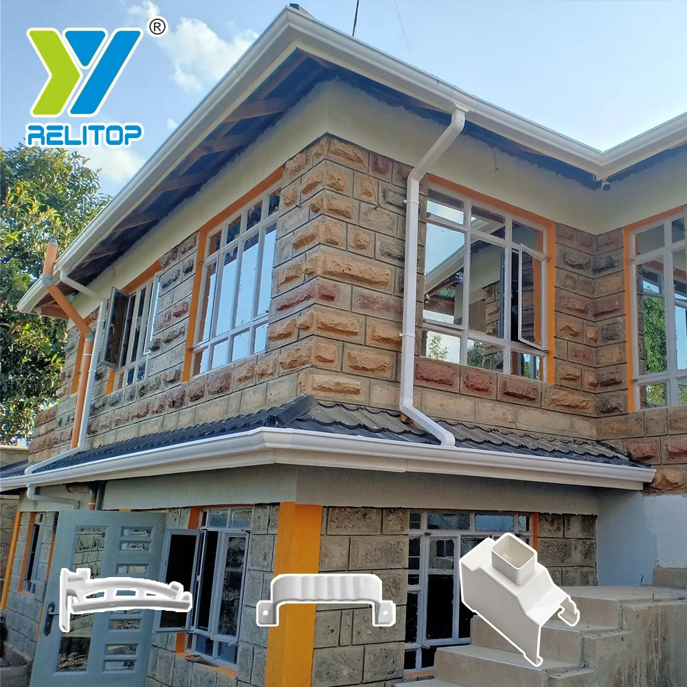High quality PVC plastic building materials PVC gutter eave gutter for drainage system professional PVC gutter