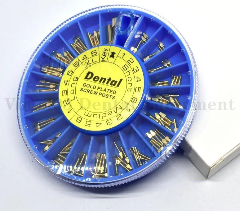 Стоматологические материалы винтовой стержень титановая нержавеющая сталь позолоченный 120 шт. мини-шпильки для стоматологического инструмента стоматологии