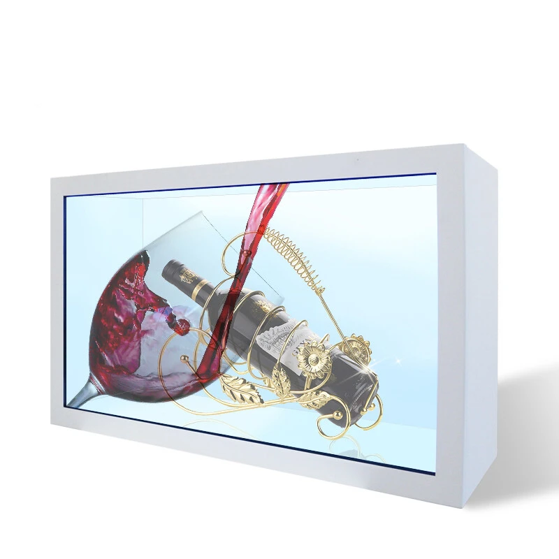 15.6 Inch Transparent Display Product Showcase Lcd Display Box Android Touch Screen Advertising Player