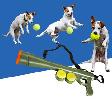 RTS Hot Sale Pet Dog Ball Thrower Ball Launcher Fire Balls Gun Pet Dog Puppy Interactive Toys