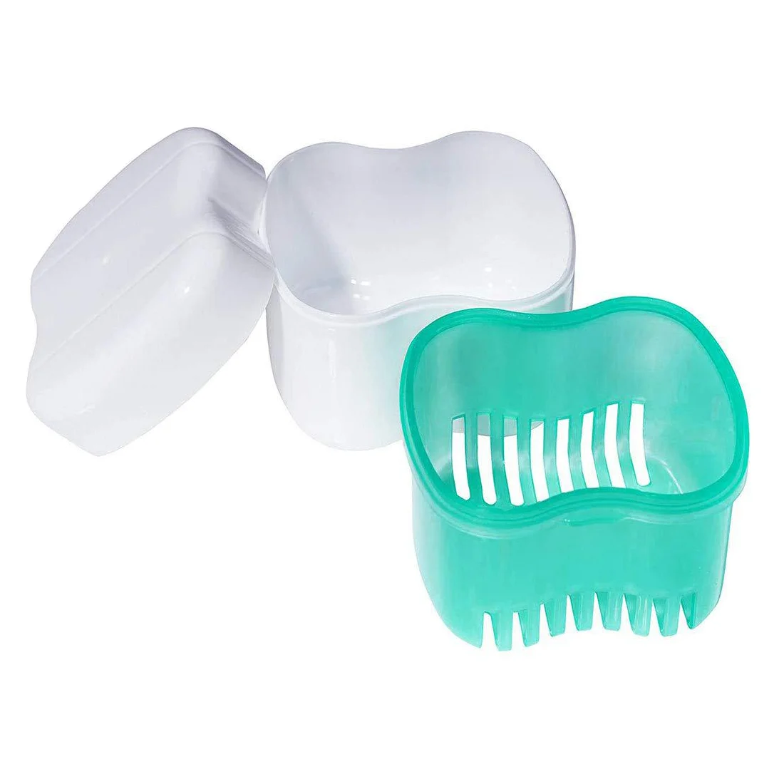 Tooth storage box with strainer orthodontic appliance holder box invisible socket storage box