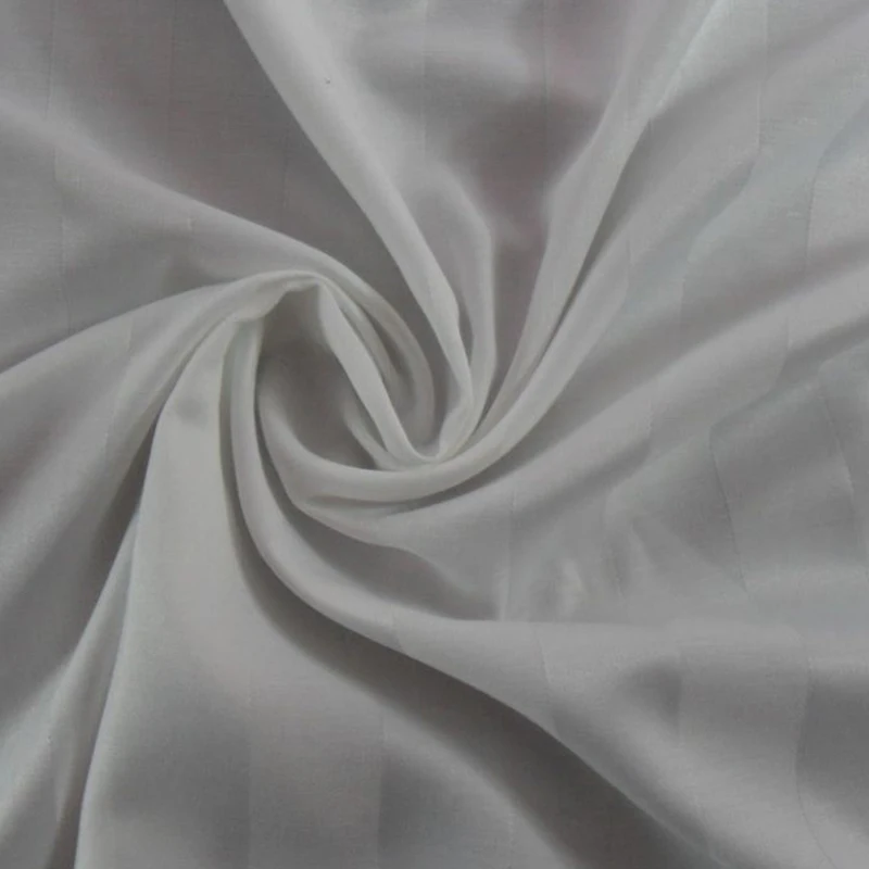Experienced Manufacturer 100%cotton 60*40 173*120 white fabric 1cm stripe satin fabric for bedding sets