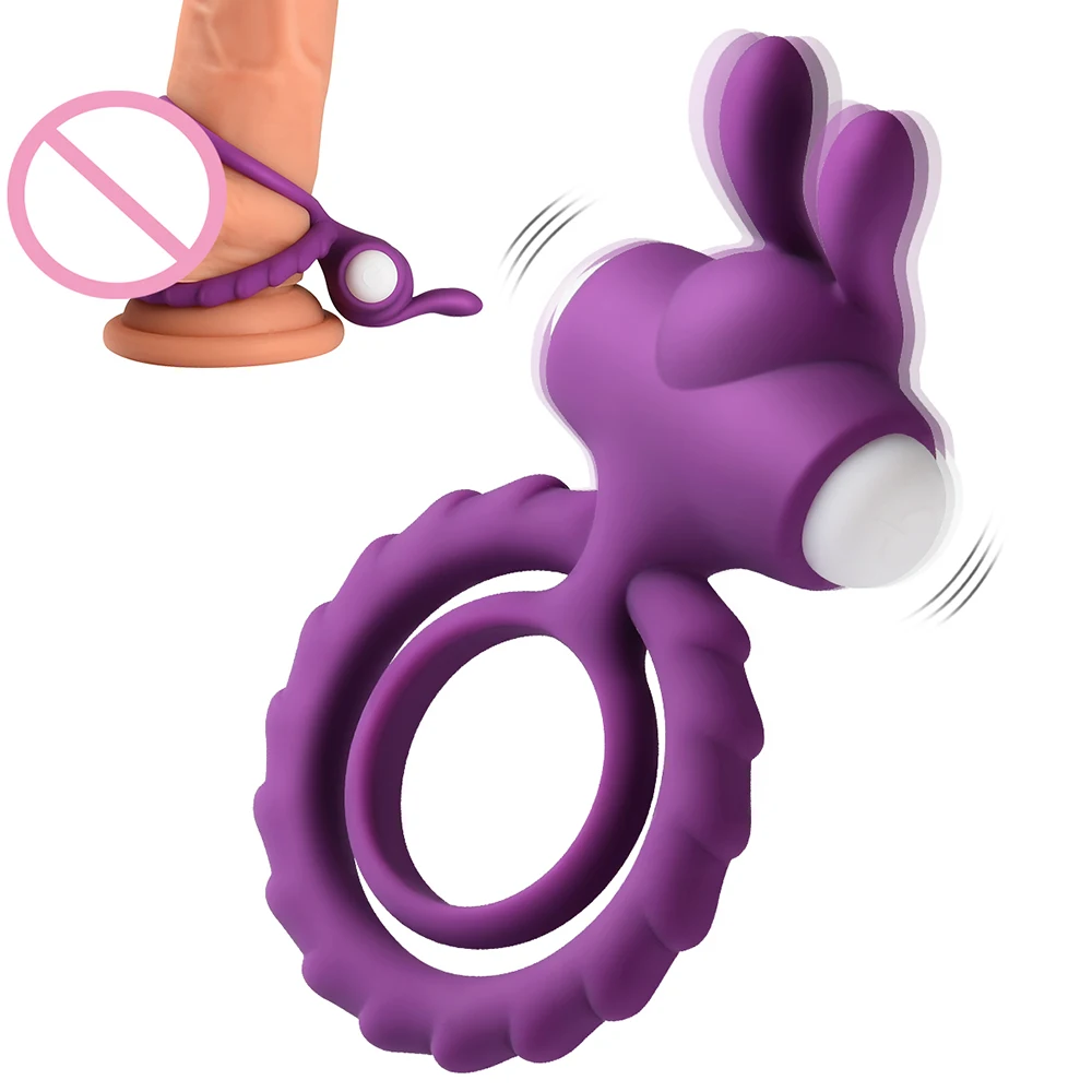 Balls ring Twin Teaser Electric Best seller high quality Soft silicone Vibrating Cock ring adult sexy products for men