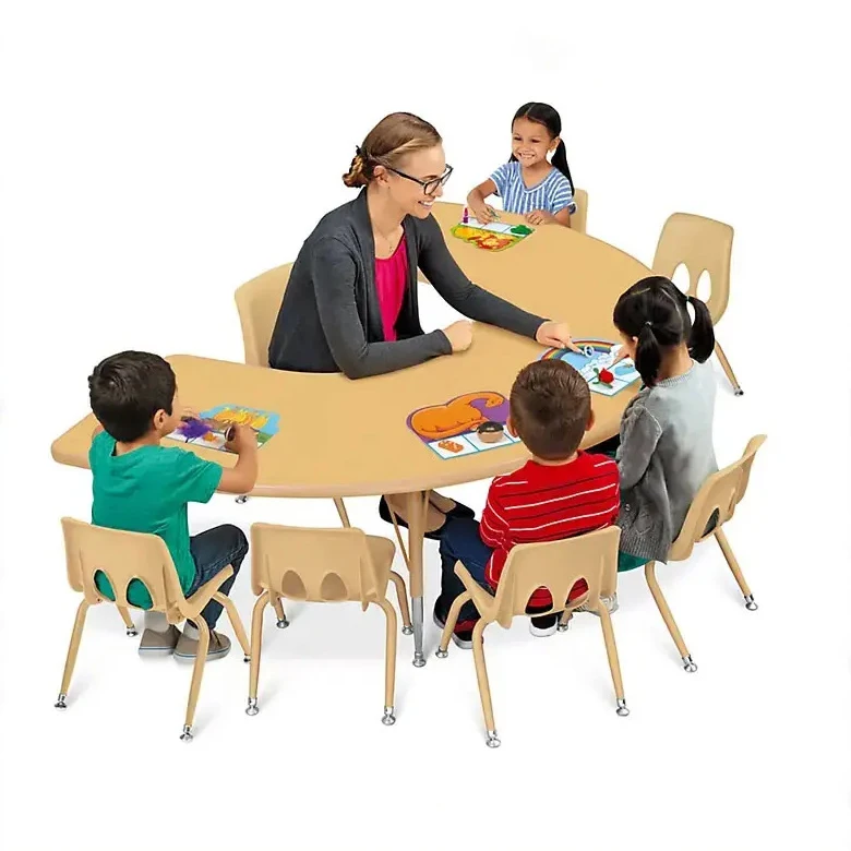 Montessori Preschool Classroom Furniture Nursery Kids Wood Chair And Tables Set