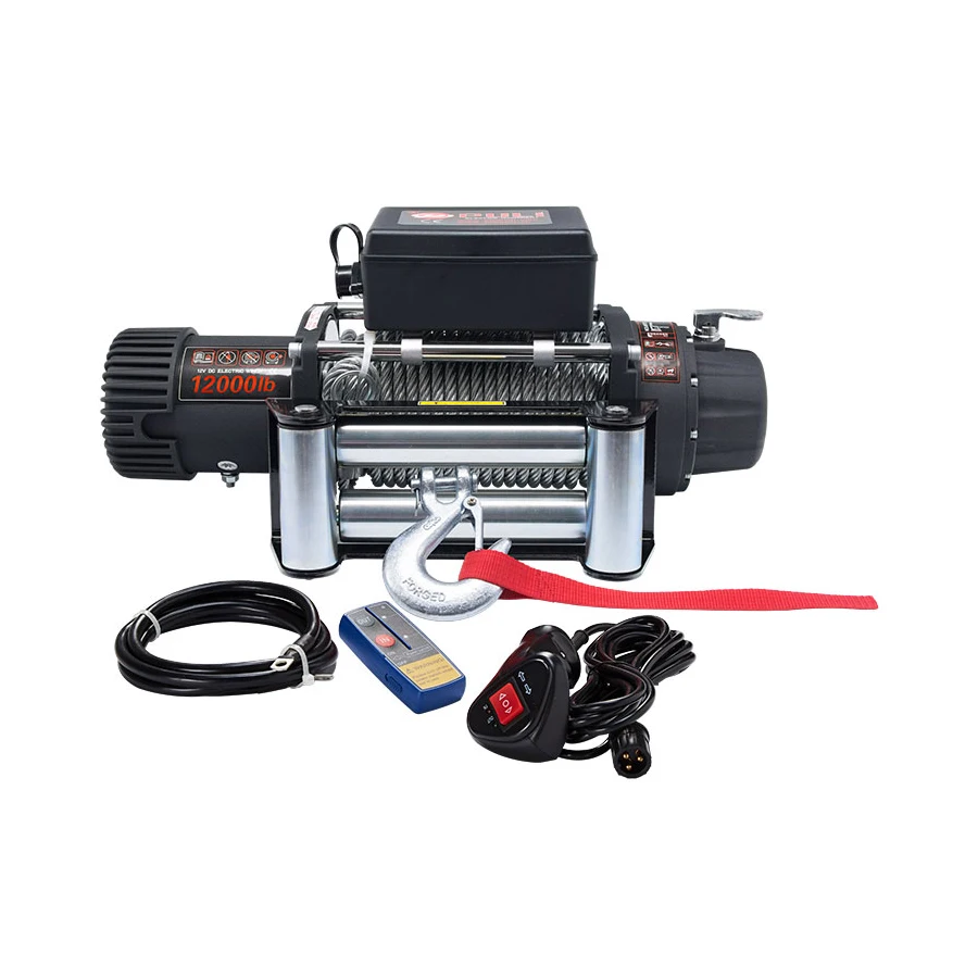 PULI high quality off road 4*4 car electric winch 12000lbs with steel rope