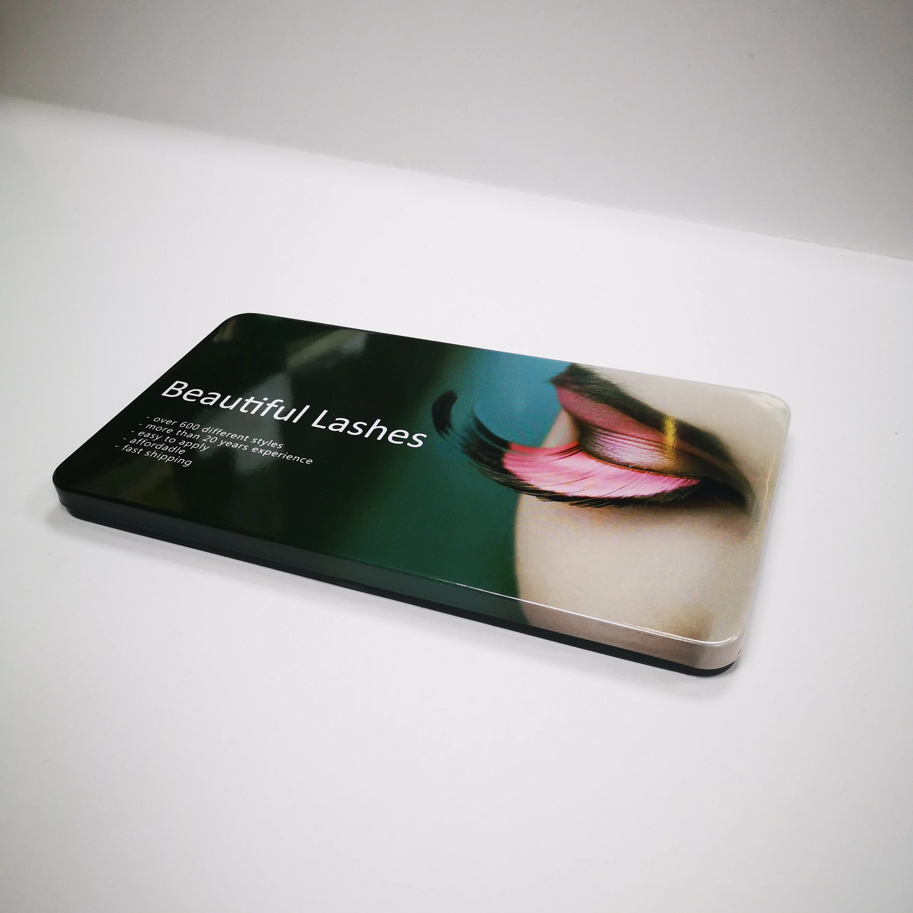 
Custom design rectangle eyelash packaging tin box eyelash metal box 