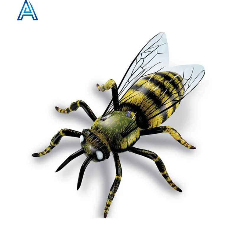 Customize full printing lifelike 3D cartoon vinyl PVC air blow inflatable hanging insect ant bee locust spider toy