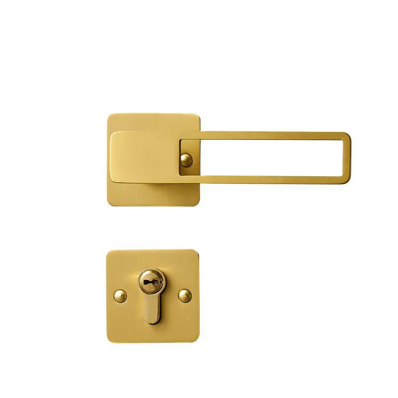 indoor mute magnetic door lock handle copper