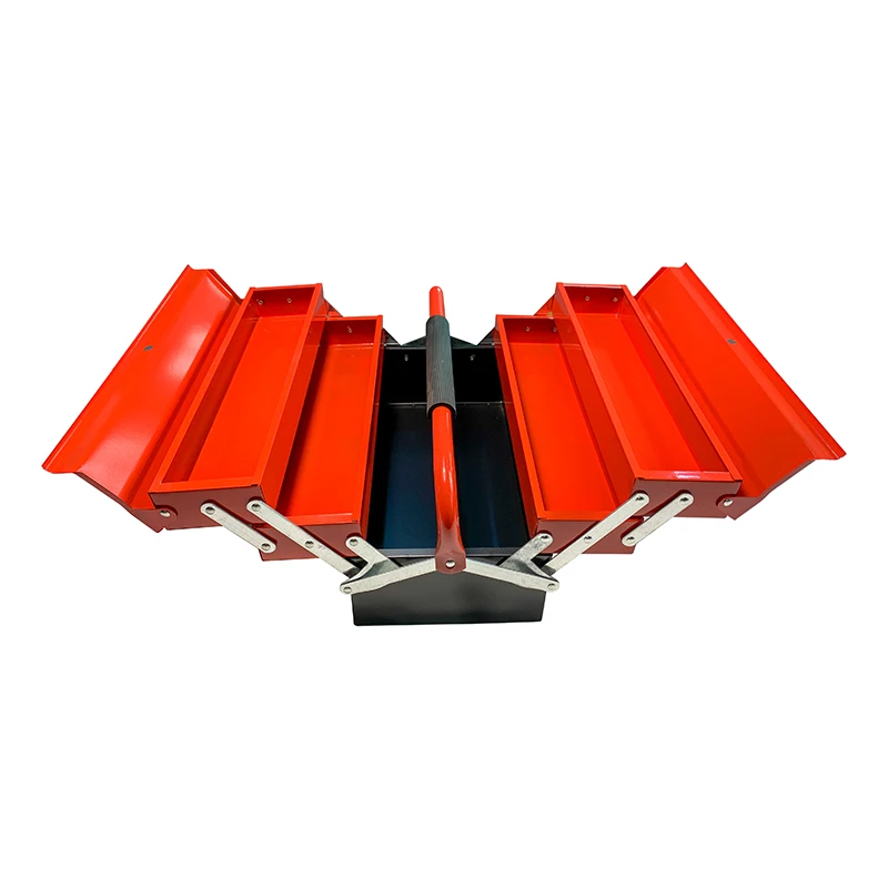 High quality multifunctional single handle double open three-layer hardware toolbox