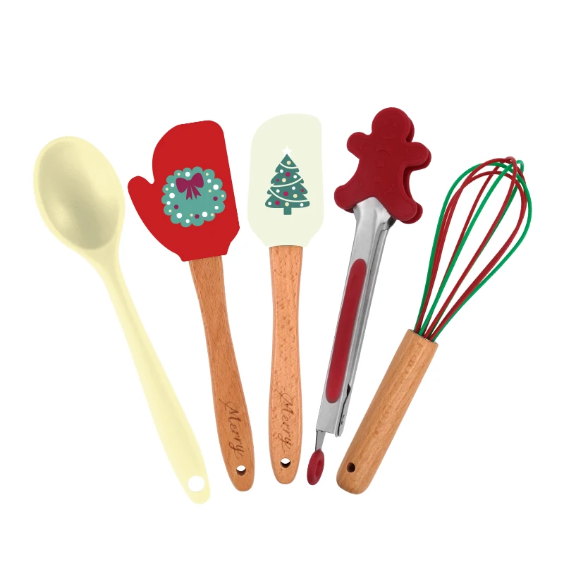 Hopesun Manufacturers Baking Accessories Cake Decorating Tools Silicone Baking Tools Set Christmas Baking Tools