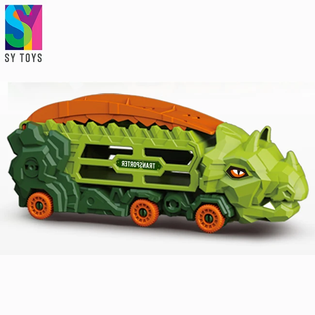 SY Free Wheel Deformation Dinosaur Toy Truck Diecast Car Transport Carrier