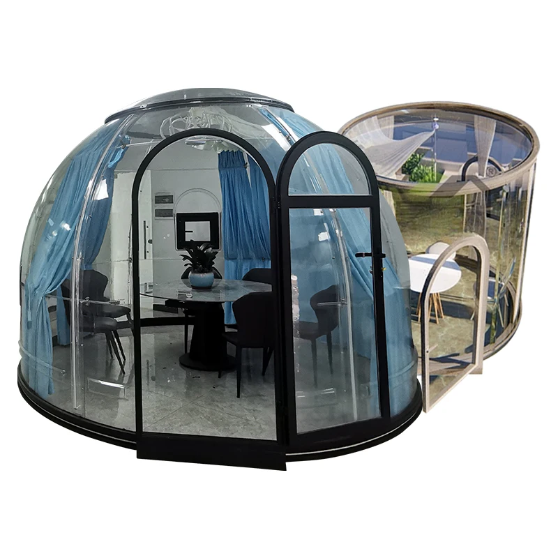Bayer Material Clear Prefab Dome Houses  Luxury Outdoor Glamping Dome Hotel Modular house with bathroom
