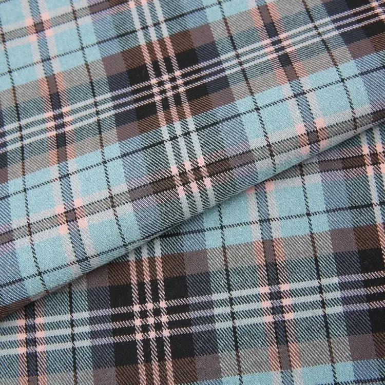 TR woven plain dyed stretch multicoloured checked grid print striped big plaid scottish school uniform design check skirt fabric