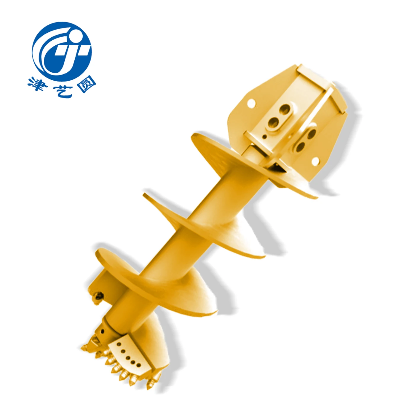 JYY Rock Drill Auger Aggressive Tapered Cutting Head With Rotating Picks Designed for Drilling Hard Rock