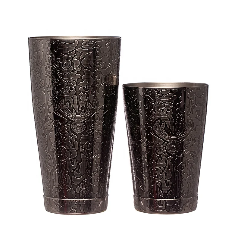 High Quality Stainless Steel 304 Mixology Bartender Kit Boston Shaker Bar Sets