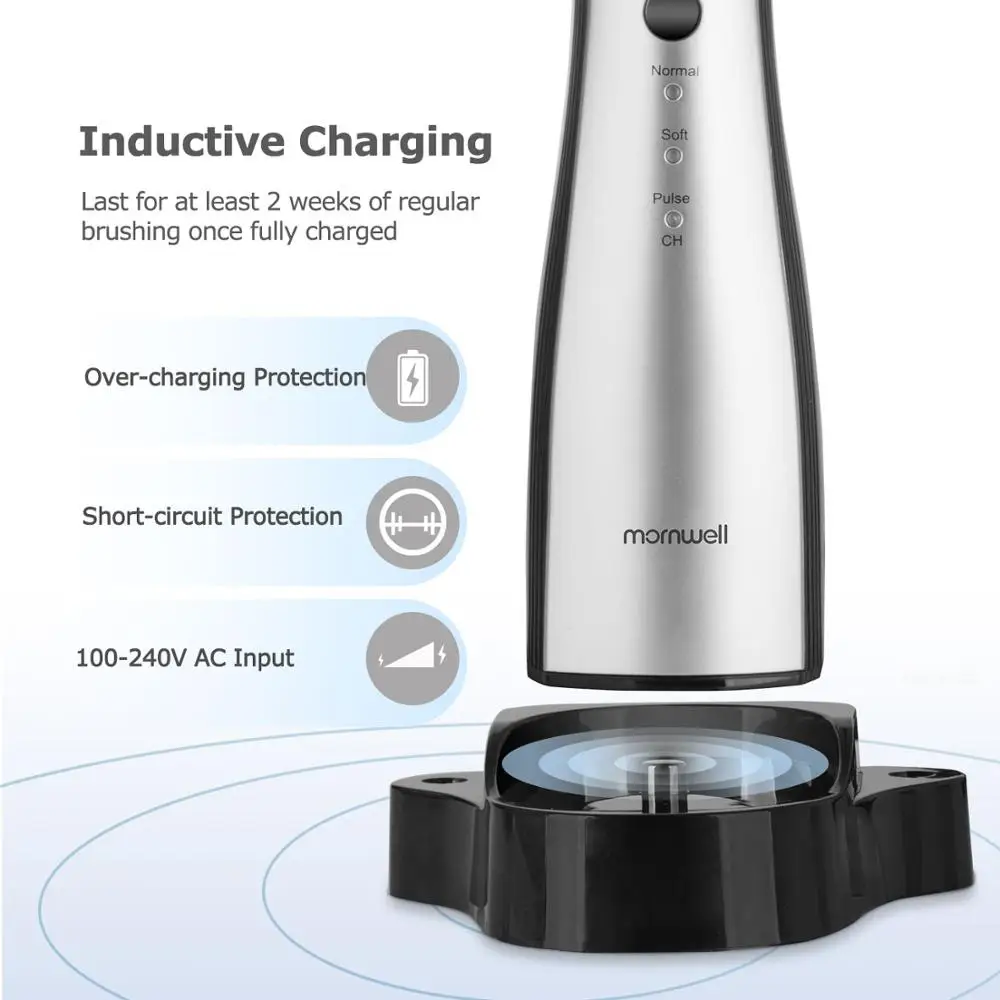 Mornwell 150ML Oral Irrigator rechargeable water flosser teeth clean portable dental water jet inductive charging