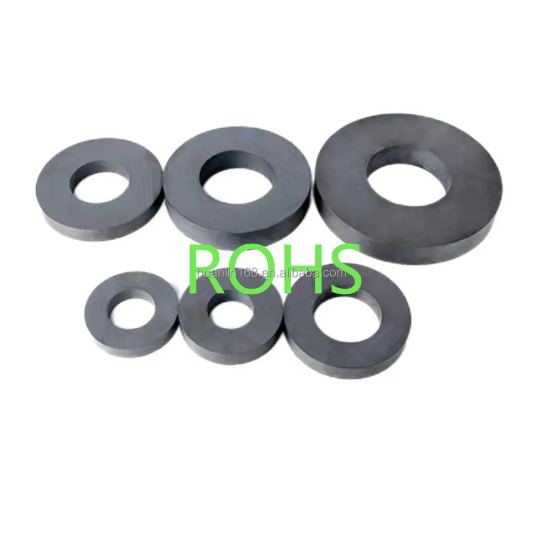 Wholesale Price Ferrite Magnet Hard Ferrite Strong Magnet Permanent Square Ceramic Ferrite Magnetic Ring For Speaker