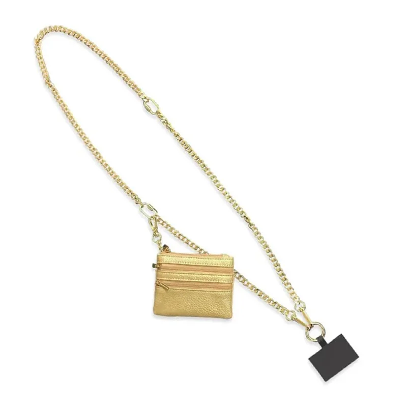 2025 new Wholesale Phone Strap with Zippered Pouch for Women Clip and Go Strap for Phone with Wallet Crossbody