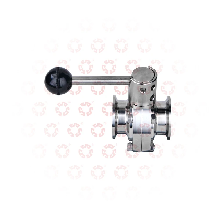 Factory customized high quality stainless steel Quick Installation Butterfly Valve Food Grade Butt Welded Manual Butterfly Valve