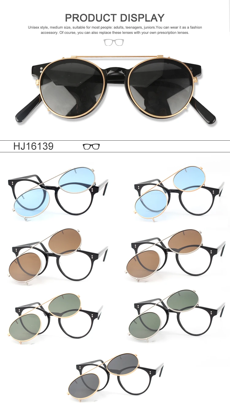 High Quality Acetate Glasses Clip On Glasses Anti Blue Light Clip On Glasses