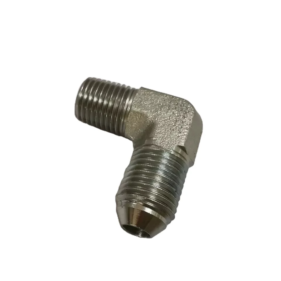 Factory Outlet hydraulic hose fittings&hydraulic adapter 90 degree elbow metric male 74 degree cone / NPT male