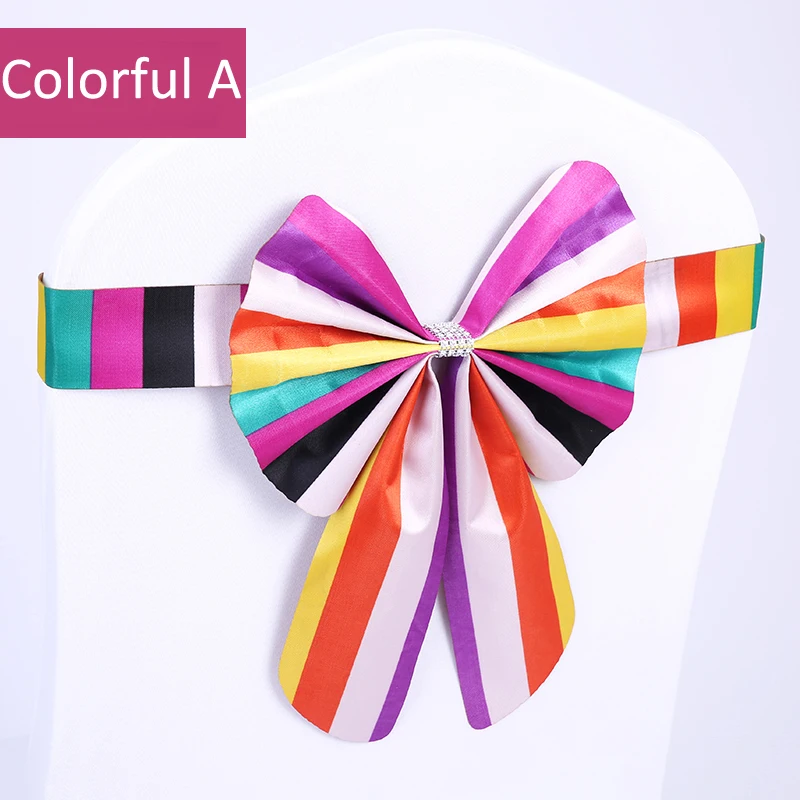 
Factory wholesale cheap champagne pvc wedding banquet pre tied chair sashes 