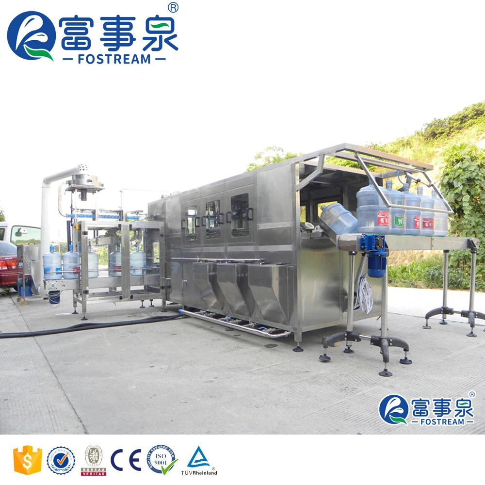 Guangdong First Automatic 18L 19L 20L 5 Gallon Plastic Bottle Jar Barrel Water Filling Plant