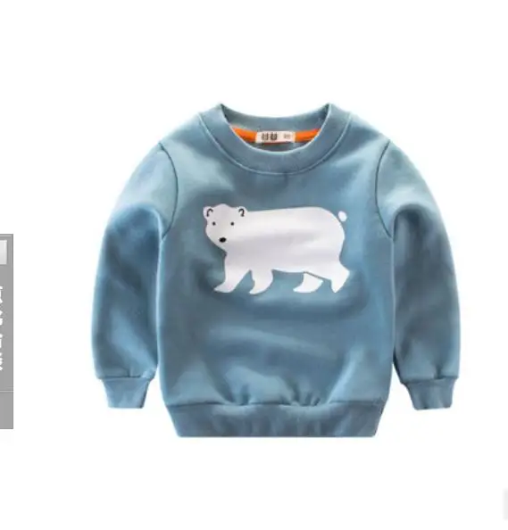 Осень 2019, детская одежда, детский флисовый свитер с мультяшным принтом, блузка с длинными рукавами для маленьких девочек