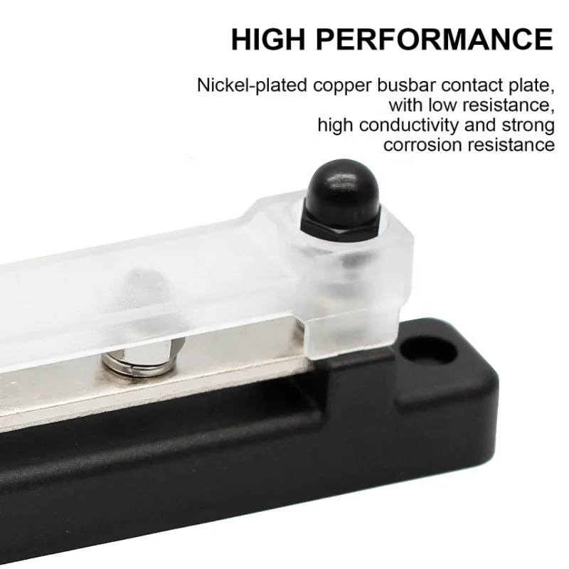 Marine 150A 12V 24V 4 Stud Battery Heavy Duty Bus bar Distribution Terminal Block Positive Negative Bus Bar For Auto Car Boat