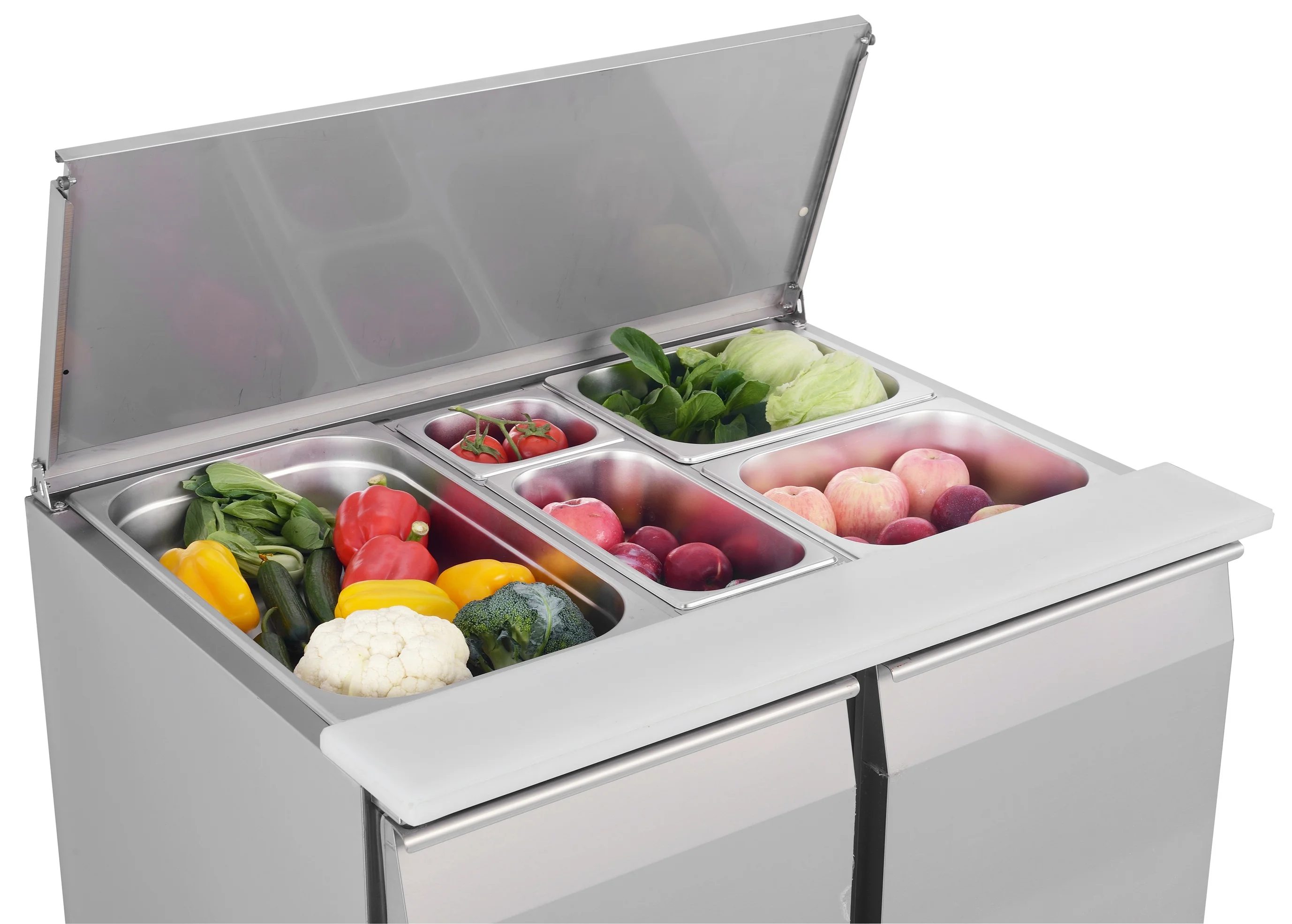 Restaurant 2 doors Salad Bar Refrigerator /Salad Prep Counter